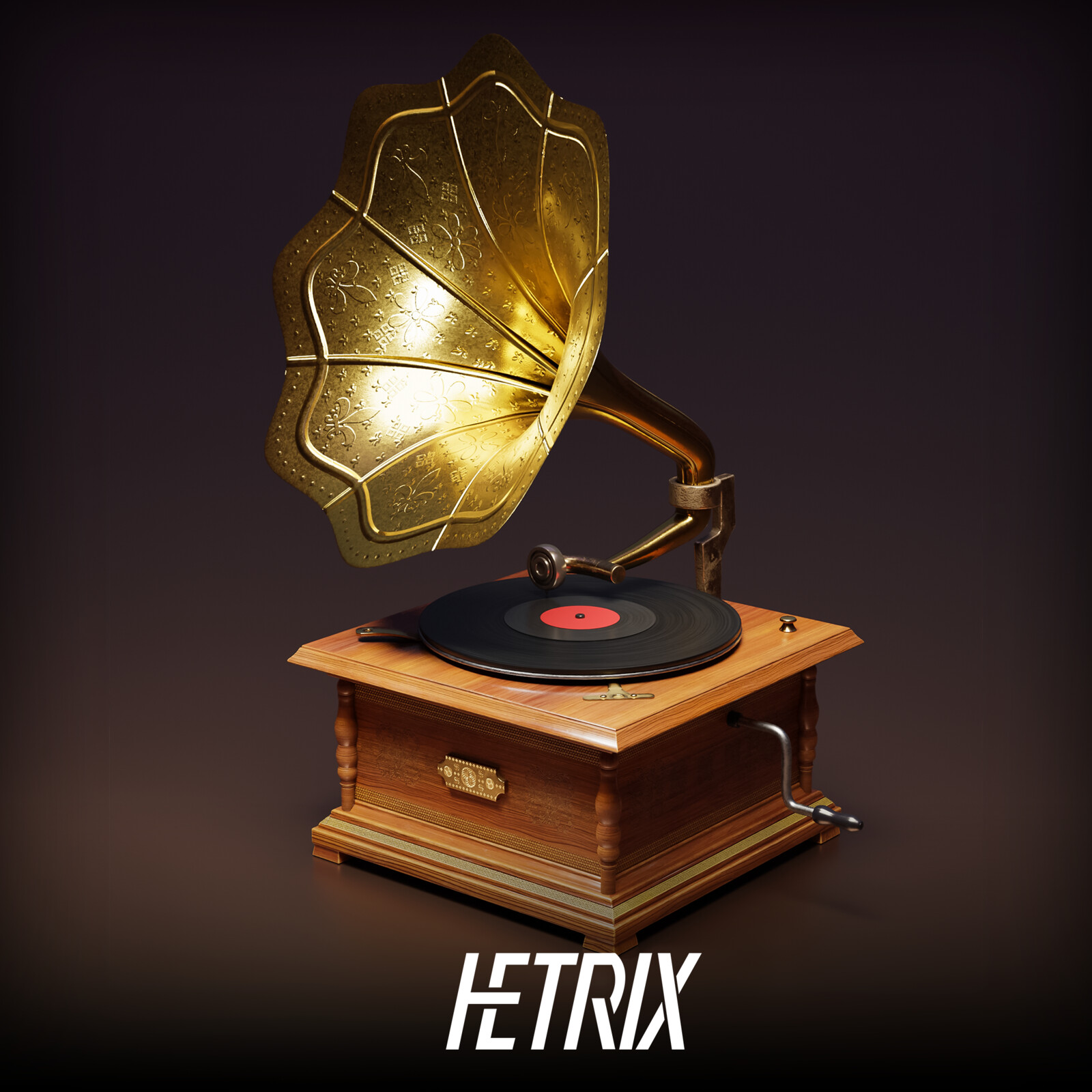 High Poly 3D Gramophone Model